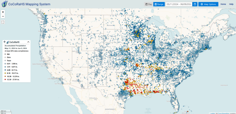 30 Day Precipitation U.S. Map